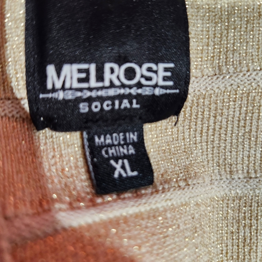 Melrose Social dress, size XL, gold